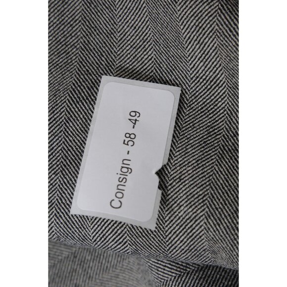 RTA Womens Herringbone Double Breasted Blazer Small White Grey Black Jacket - Picture 12 of 12